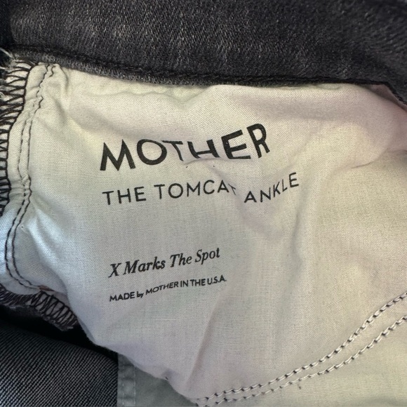 Mother Denim The Tomcat Ankle Jeans Gray Black Denim Straight Leg Womens 29 - Picture 9 of 14
